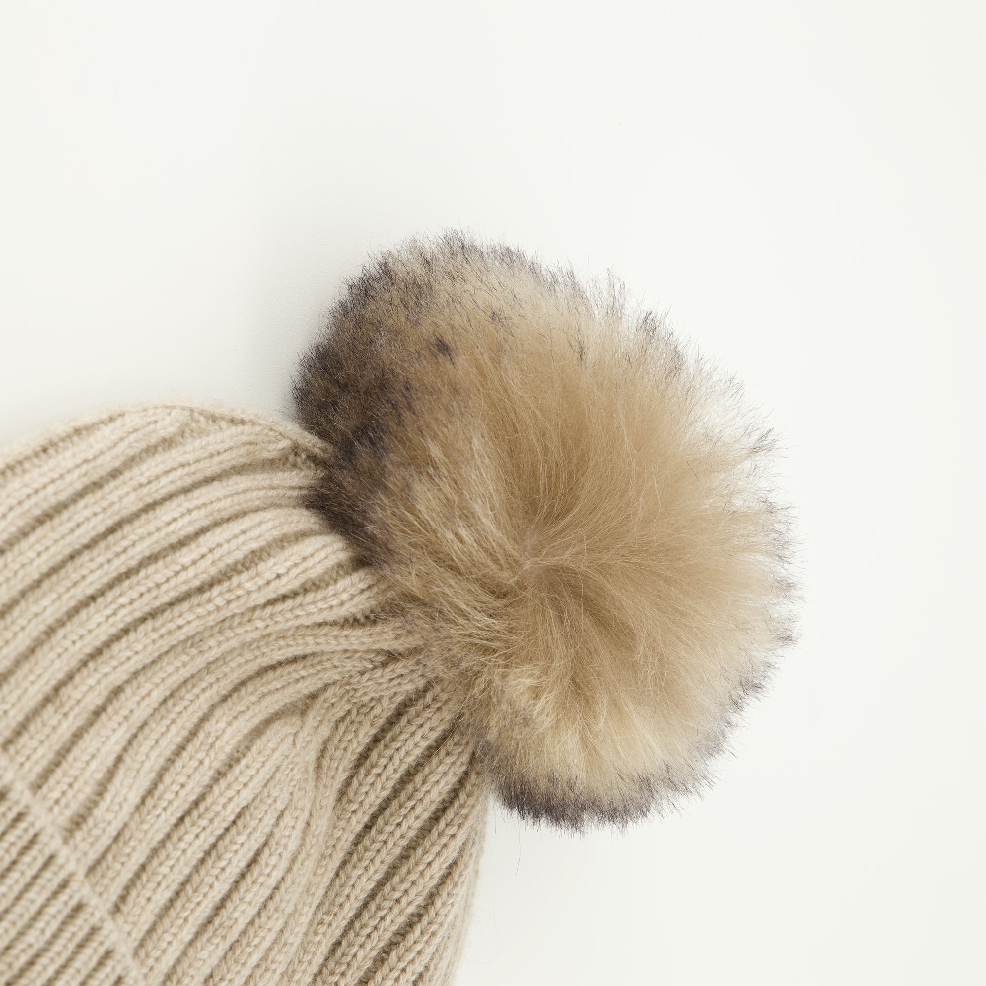 Moncler Grenoble beanie, cashmere beanie, beige pompom hat, autumn accessories, luxury winterwear