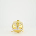 VLogo minaudière, Swarovski crystals, Valentino Garavani, elegant accessory, gold minaudière