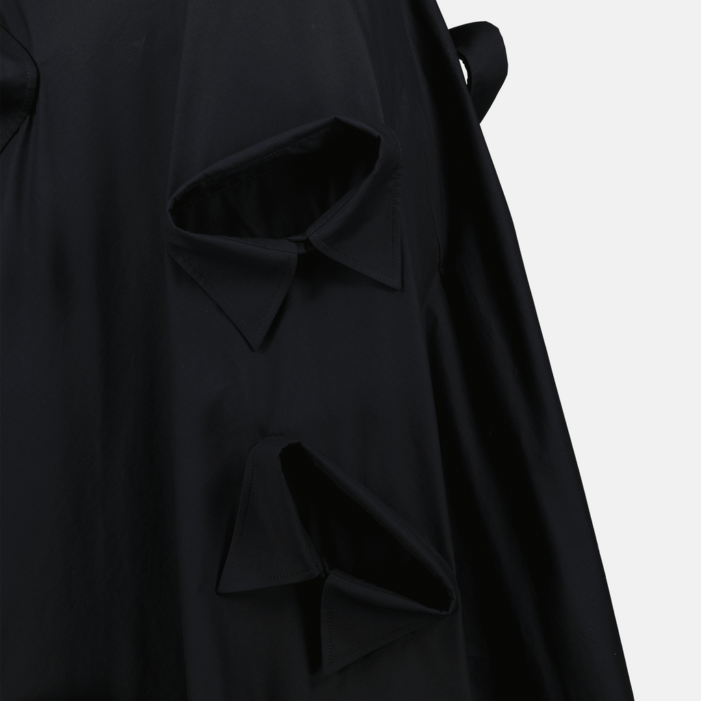 black cotton skirt, Moschino skirt, flared skirt, women's designer clothing, chic skirts