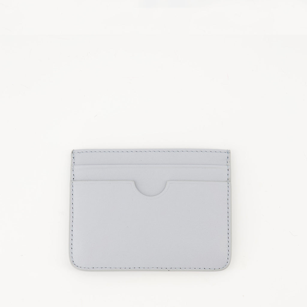 Ami Paris cardholder, light blue cardholder, smooth leather accessory, Ami de Coeur collection, unisex cardholder