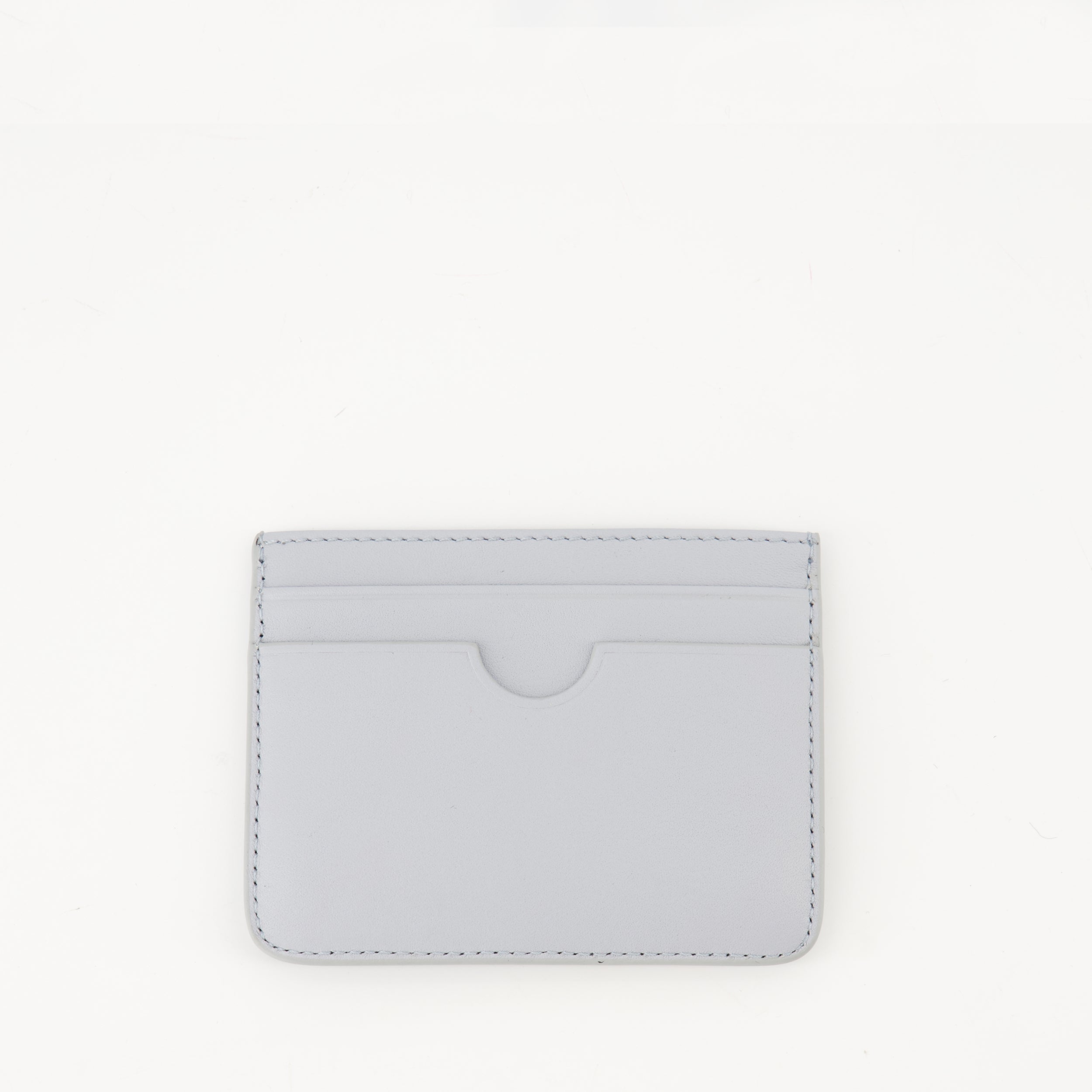 Ami Paris cardholder, light blue cardholder, smooth leather accessory, Ami de Coeur collection, unisex cardholder