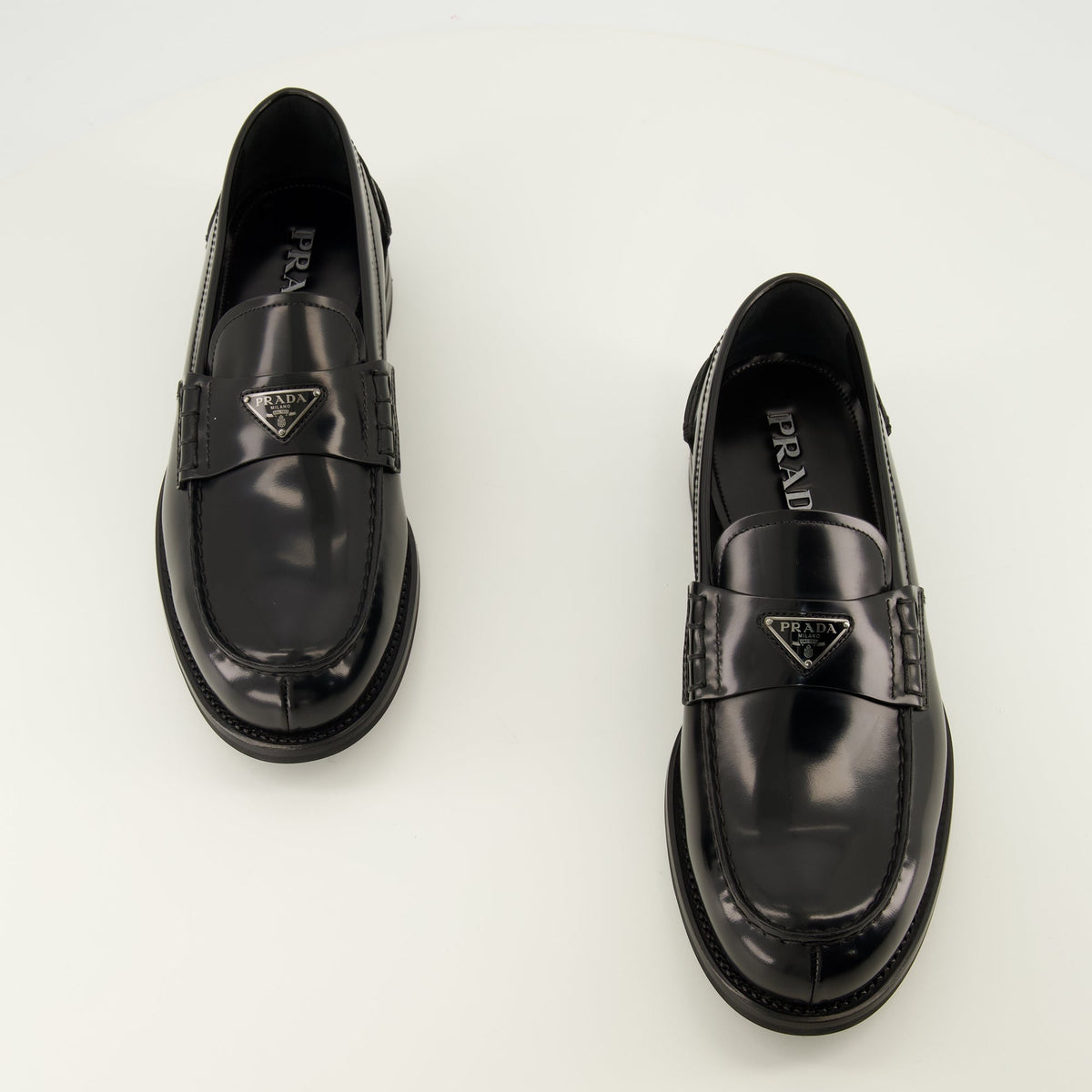 Mocassini in Pelle Nera Slip-On