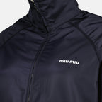 Immagine del blouson reversibile blu e grigio di Miu Miu per donne - Stagione Primavera-Estate 2026 - Vista dettaglio 5