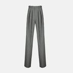 Image of Wide Leg Wool Pants by Saint Laurent for Women - Season Spring-Summer 2025 - Front View