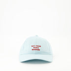 light blue cap, Drôle De Monsieur cap, adjustable slogan cap, cotton cap, breathable design
