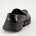 combat moccasins, glossy leather shoes, men's footwear, autumn-winter shoes, almond toe moccasins