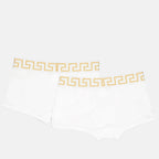 Bild von weißen Medusa-Boxershorts von Versace für Männer - Saison Herbst-Winter 2024 - Rückansicht