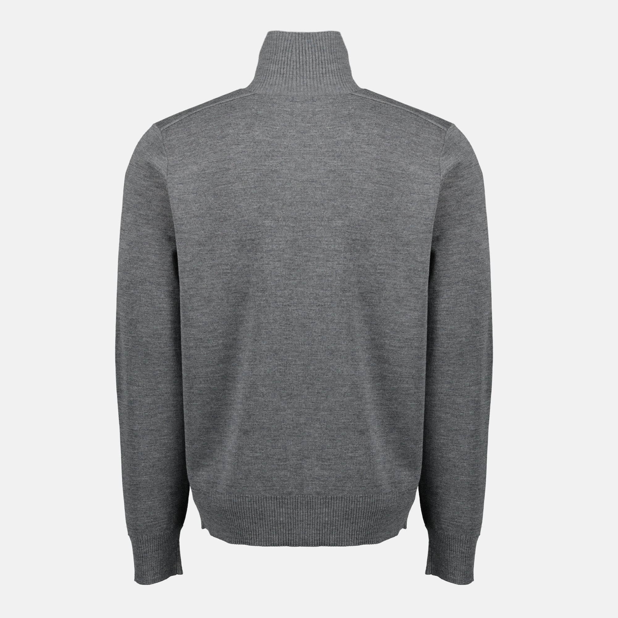 Grey Wool Zip Sweater - Burberry - Men | WE IN STYLE