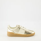 UpVillage Sneakers, Valentino Garavani, metallic gold sneakers, textured leather shoes, contemporary footwear
