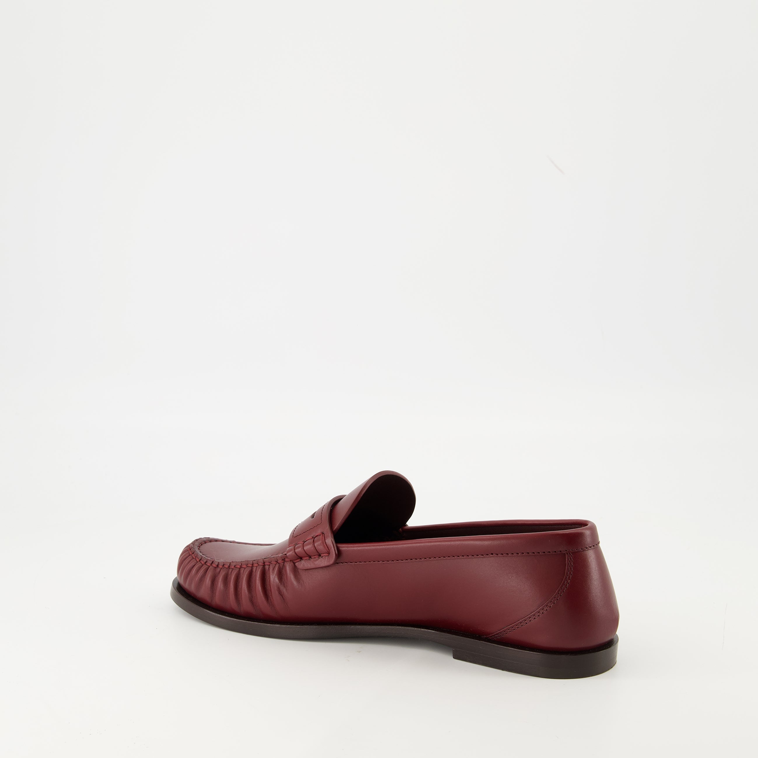 Saint Laurent moccasins, Bordeaux moccasins, Women's footwear, Luxury shoes, Calfskin moccasins