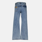 Image of Wide-Leg Vintage Denim Jeans by Mm6 for Women - Season Autumn-Winter 2025 - Back View