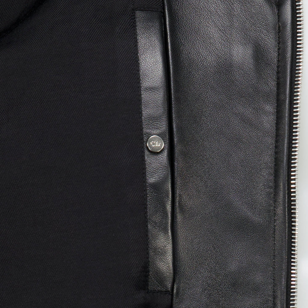 Schwarze Lammlederjacke