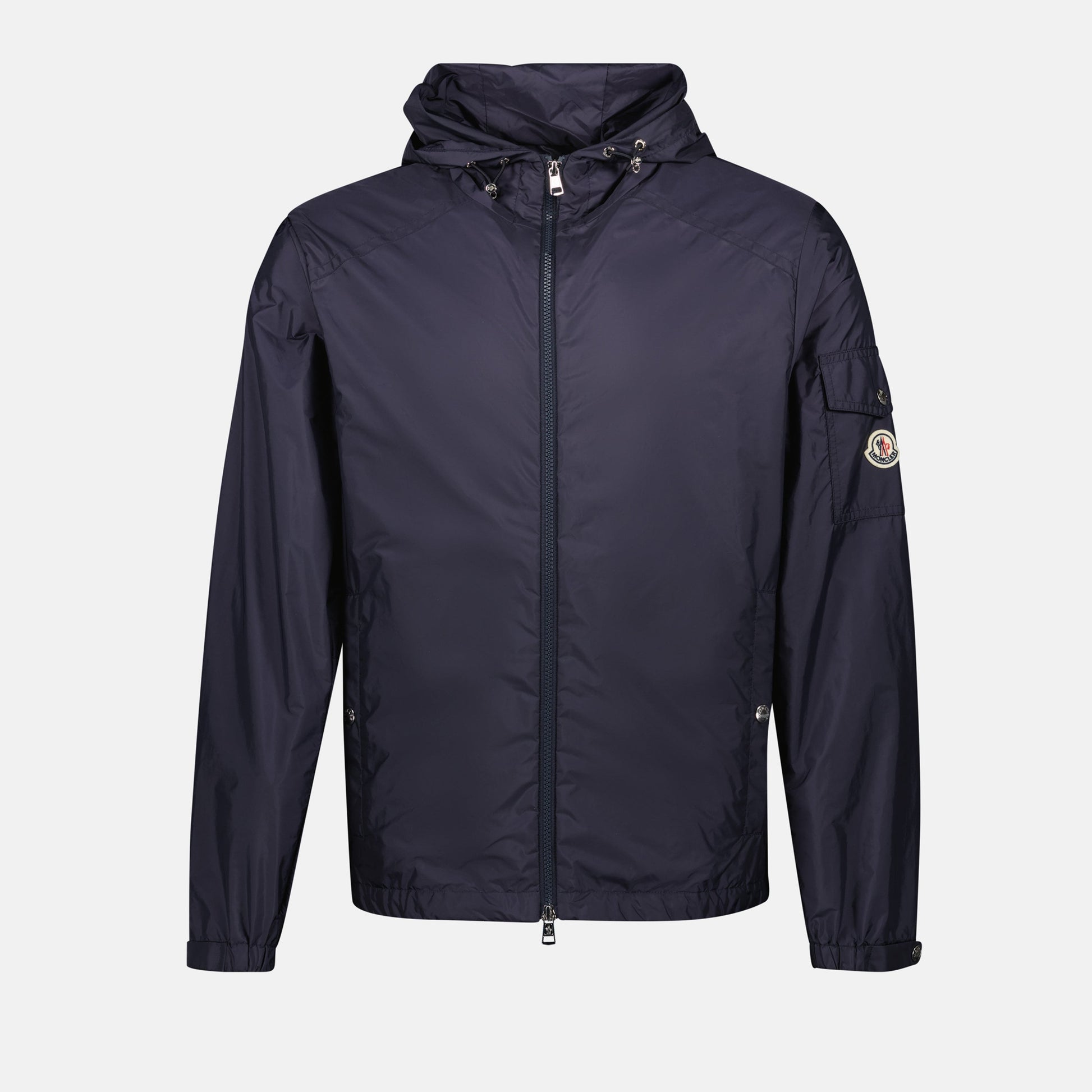 Moncler Etiache, navy windbreaker, men's jacket, spring-summer 2024, nylon outerwear