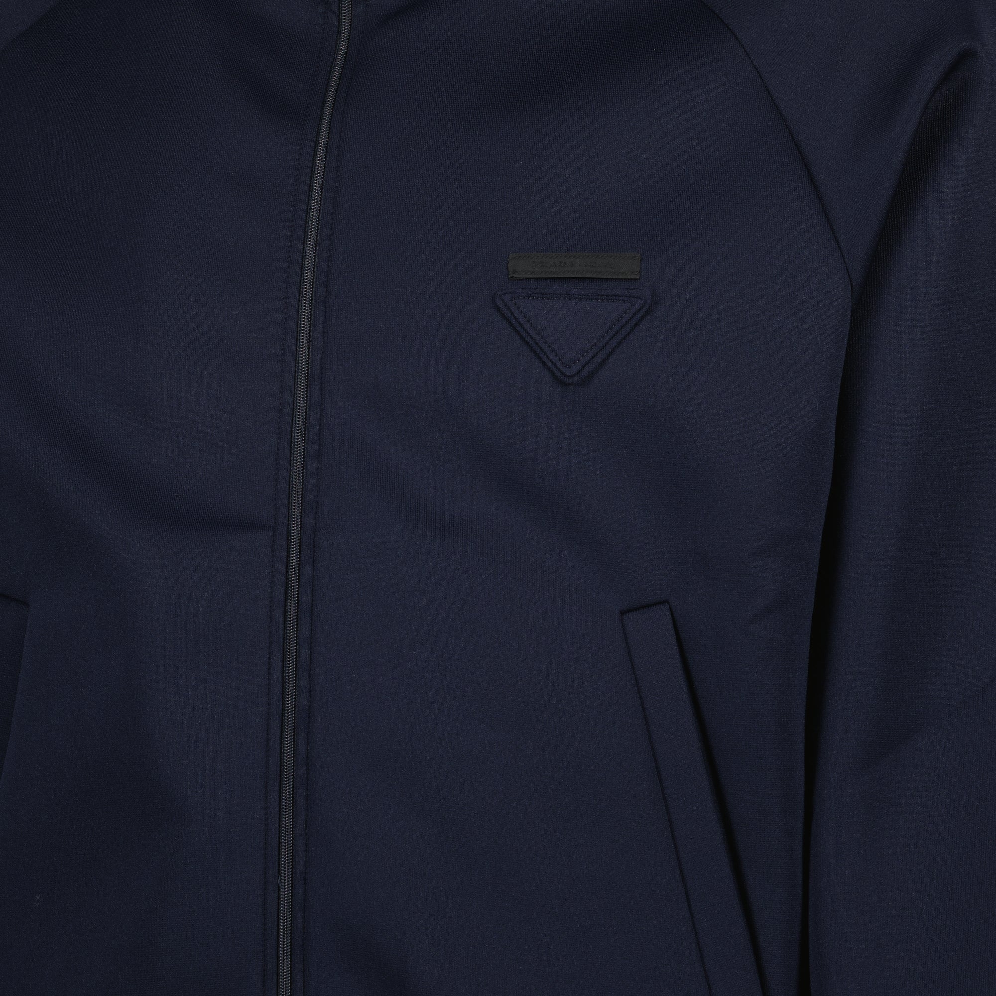 Prada jacket, technical fabric, navy zip jacket, men's outerwear, fall winter collection