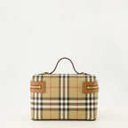 Image of Vanity Check Beige Bag by Burberry for Women - Season Spring-Summer 2026 - Back View