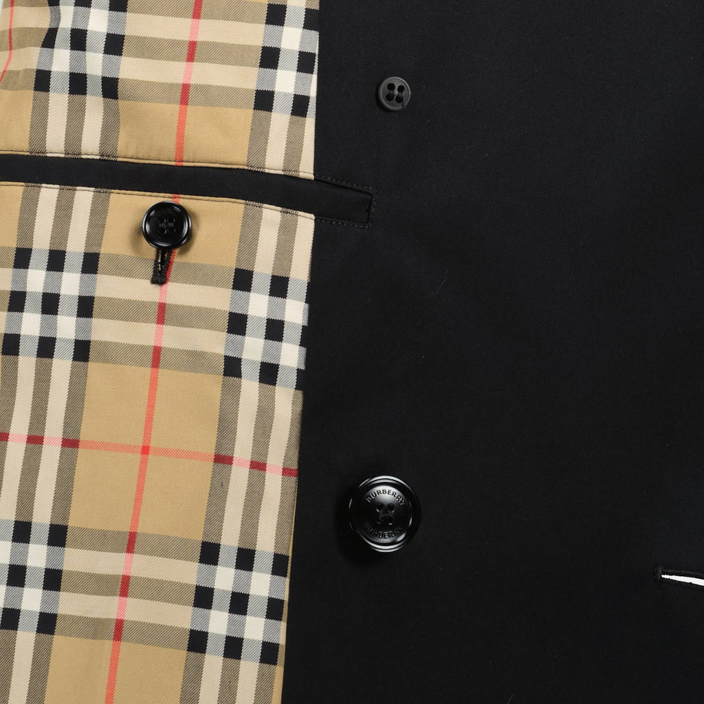 Burberry trench coat, Kensington trench coat, black trench coat, men's outerwear, mid-length coat