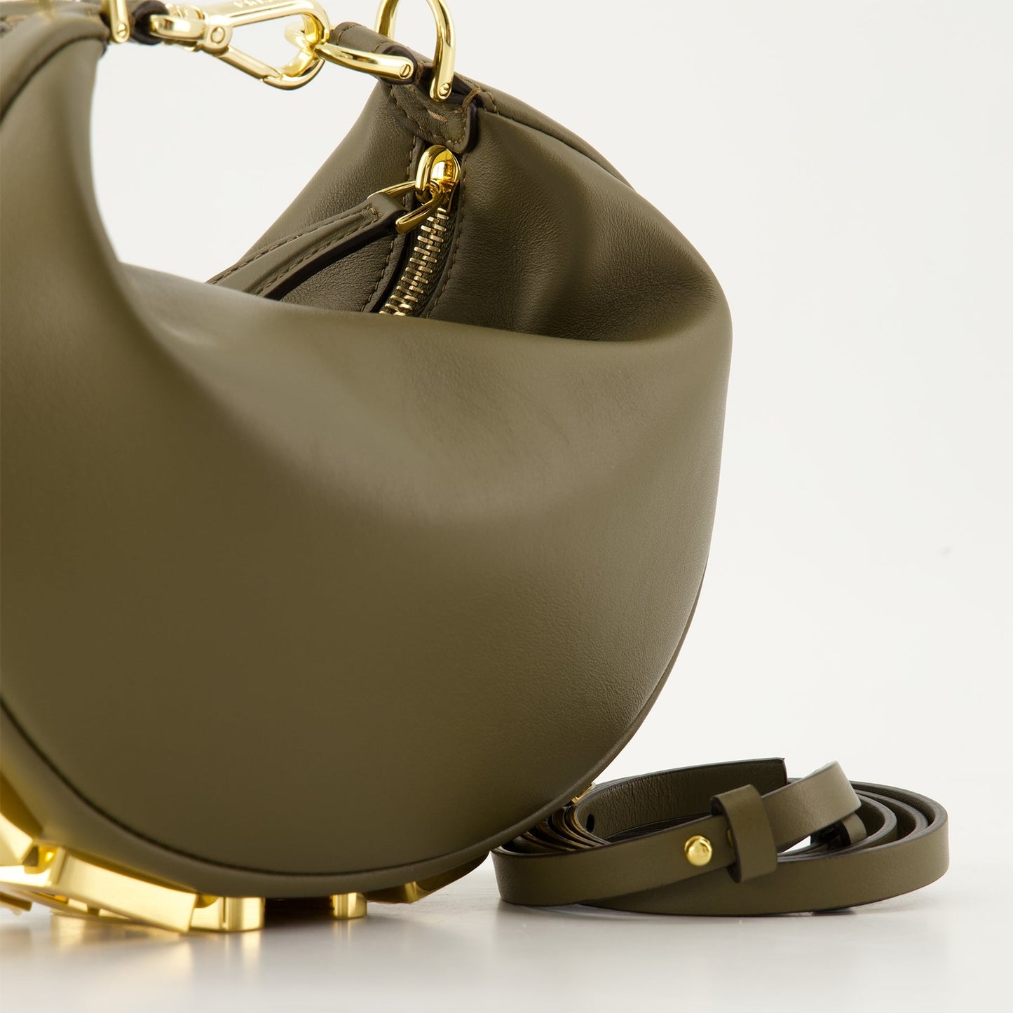 Fendi, Mini Bag, Khaki Leather, Autumn-Winter 2024, Luxury Accessory