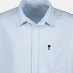Ami PARIS의 남성용 Boxy Shirt Ami de Coeur Blue - 2026 봄-여름 시즌 - 제품 상세 보기 2 이미지