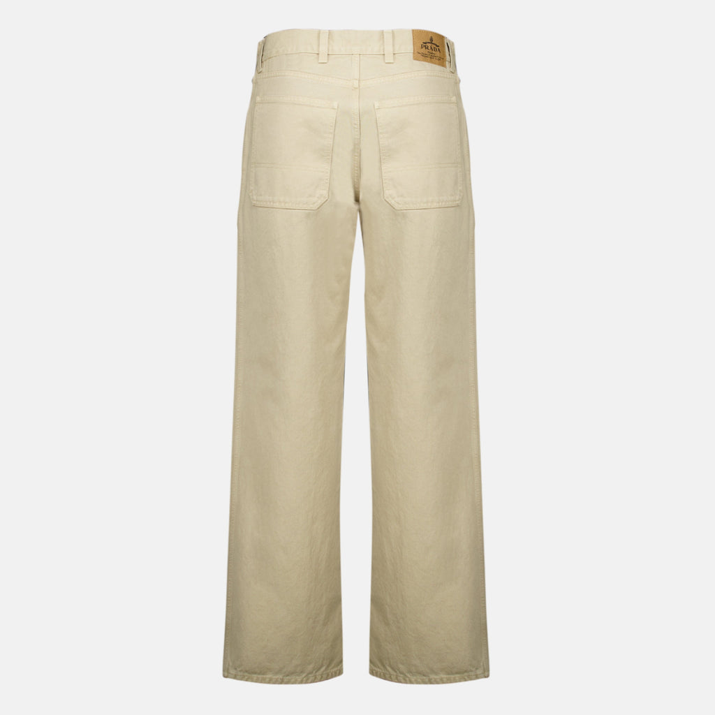 Pantalons en Denim Beige