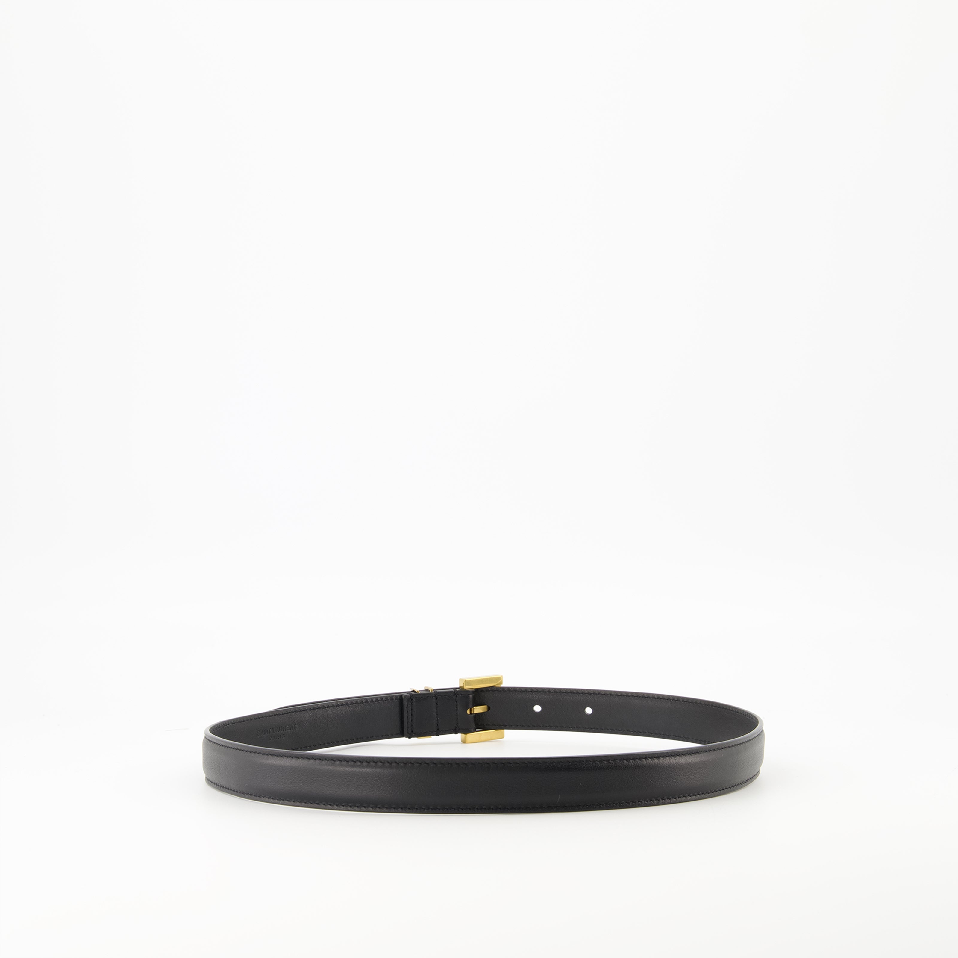 black slim belt, Cassandre belt, elegant belt, adjustable belt, leather accessory