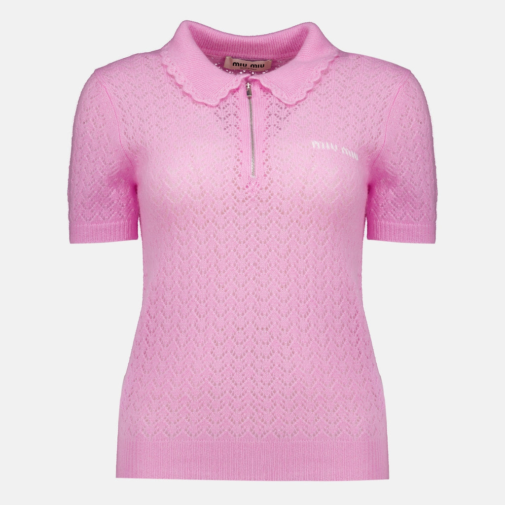 Pink Cashmere and Silk Polo