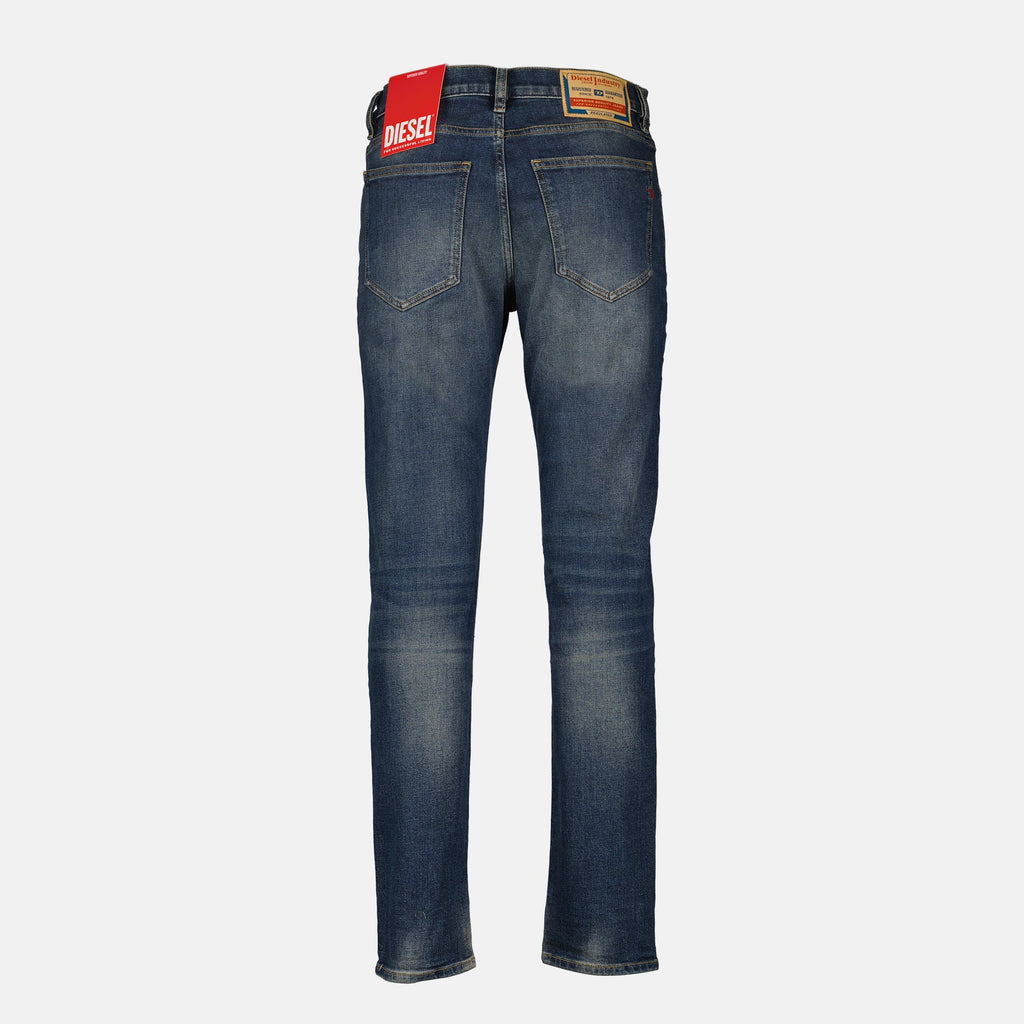 Diesel jeans, affordable denim, straight cut jeans, faded blue jeans, high waist denim