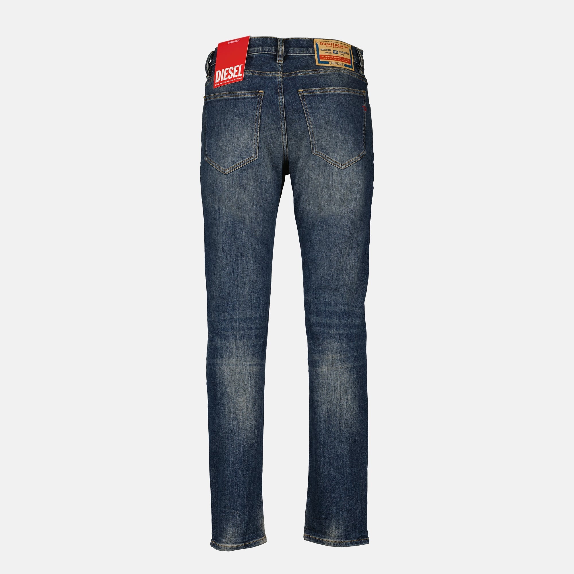 Diesel jeans, affordable denim, straight cut jeans, faded blue jeans, high waist denim