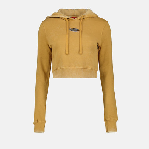 Hoodie Jaune avec Effet Vieilli