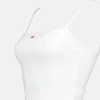 T-Hop-D, Diesel tank top, white jersey top, luxury women's wear, elegant tank top