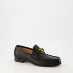 Image des mocassins VLogo Signature en cuir noir de Valentino Garavani pour hommes - Saison Printemps-Été 2025 - Vue détaillée du produit 1
