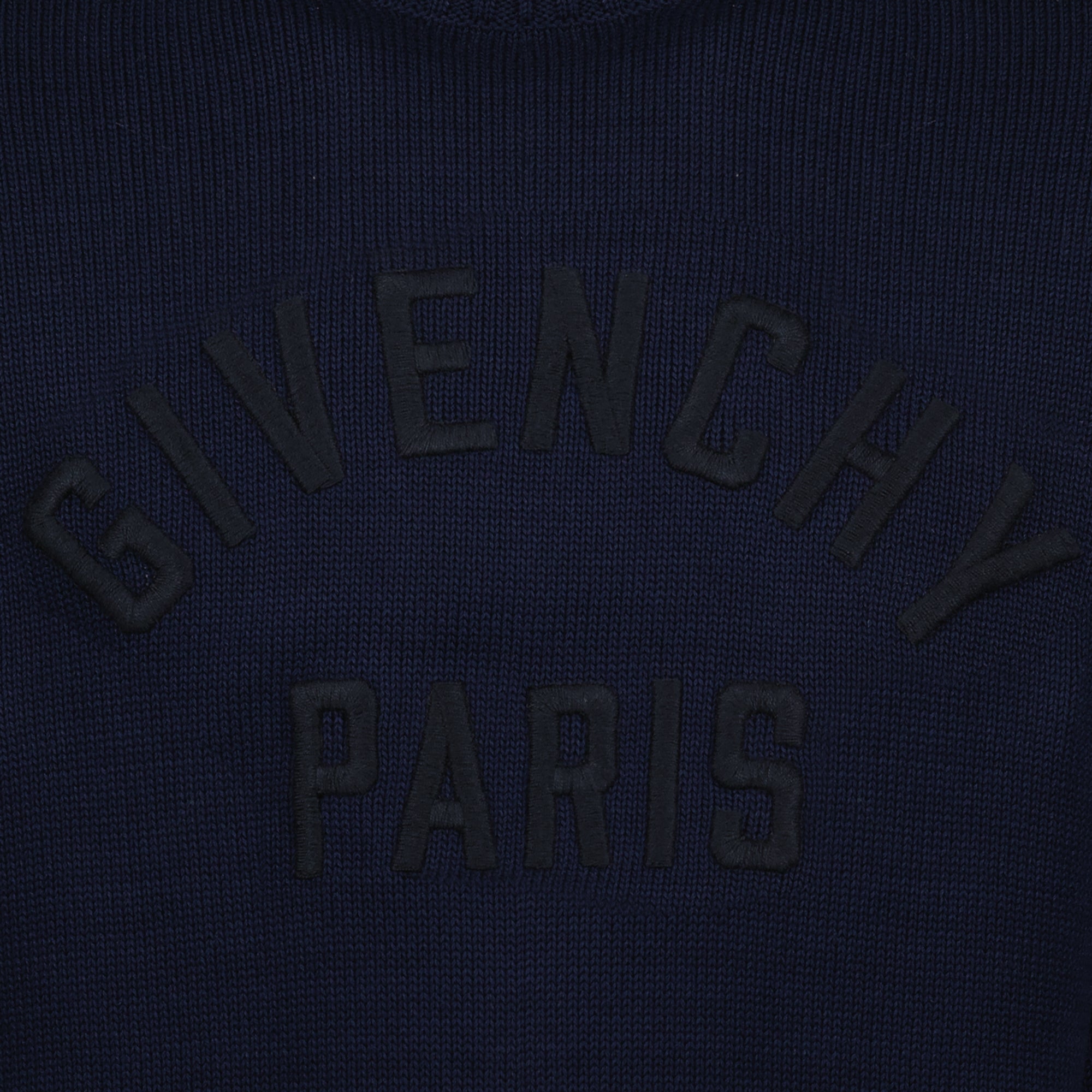 navy blue sweater, Givenchy turtleneck, cotton sweater, embroidered logo, men's fashion