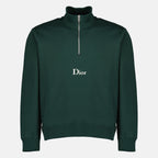 Pull en Fleece de Coton à Col Zippé