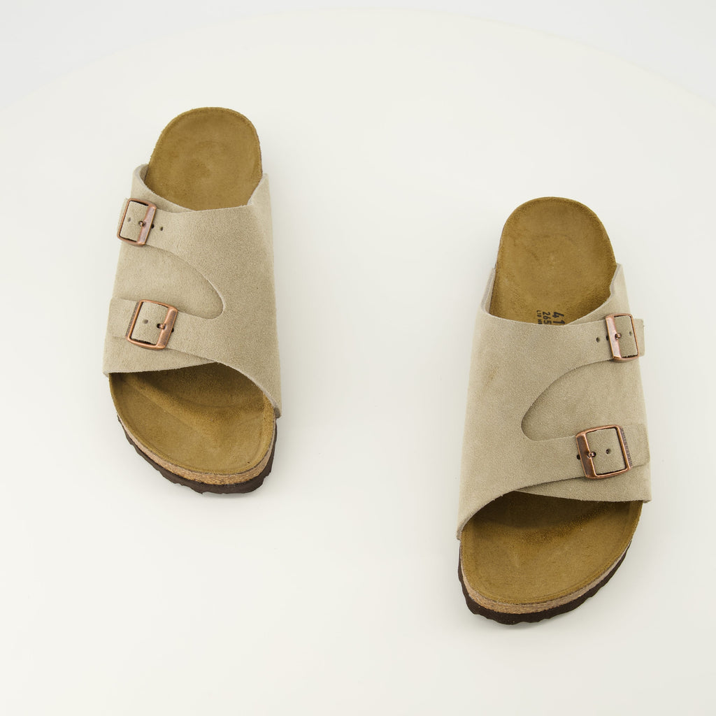 Zürich Beige Suede Sandals
