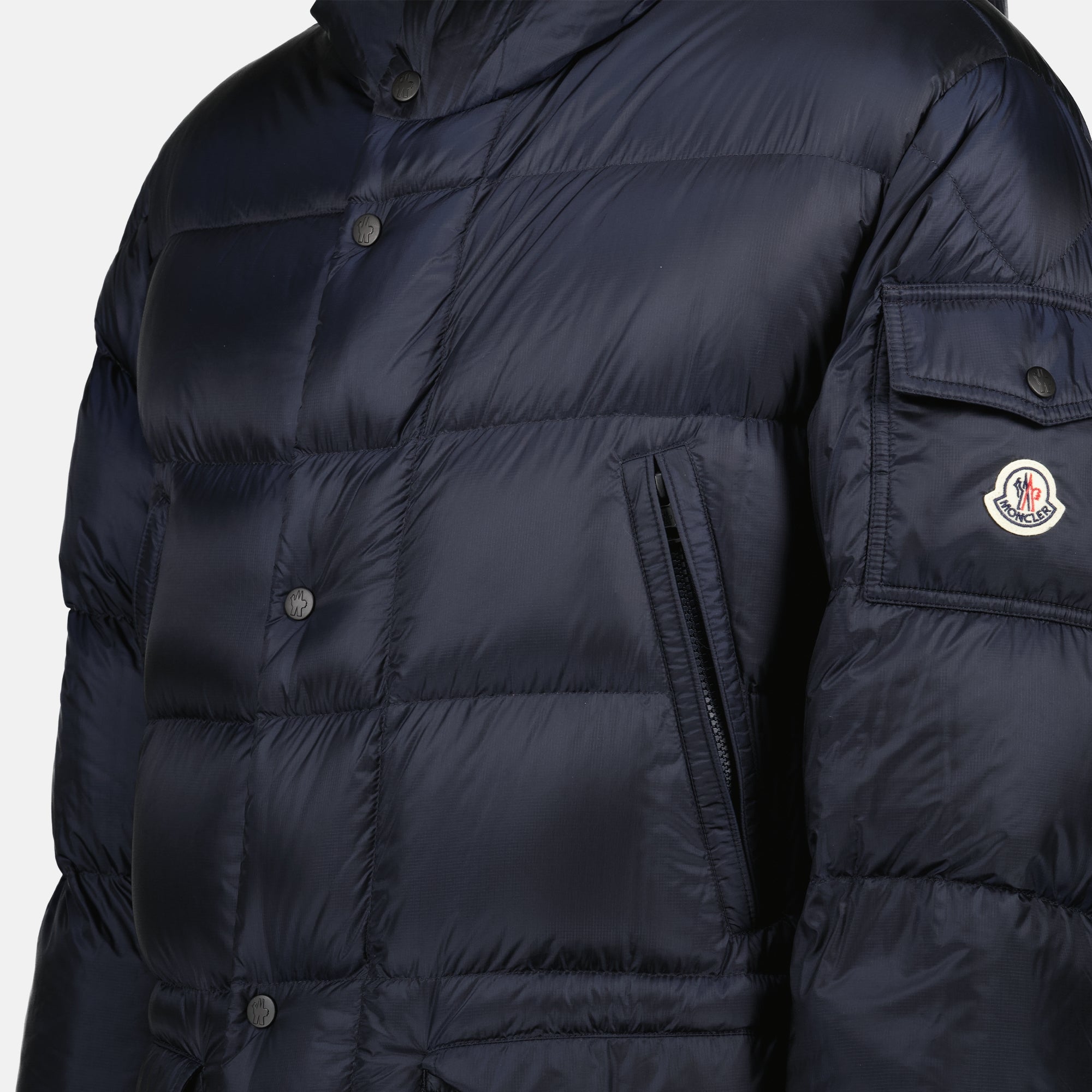 Reversible jacket, Cotton jacket, Quilted jacket, Blue jacket, Moncler jacket