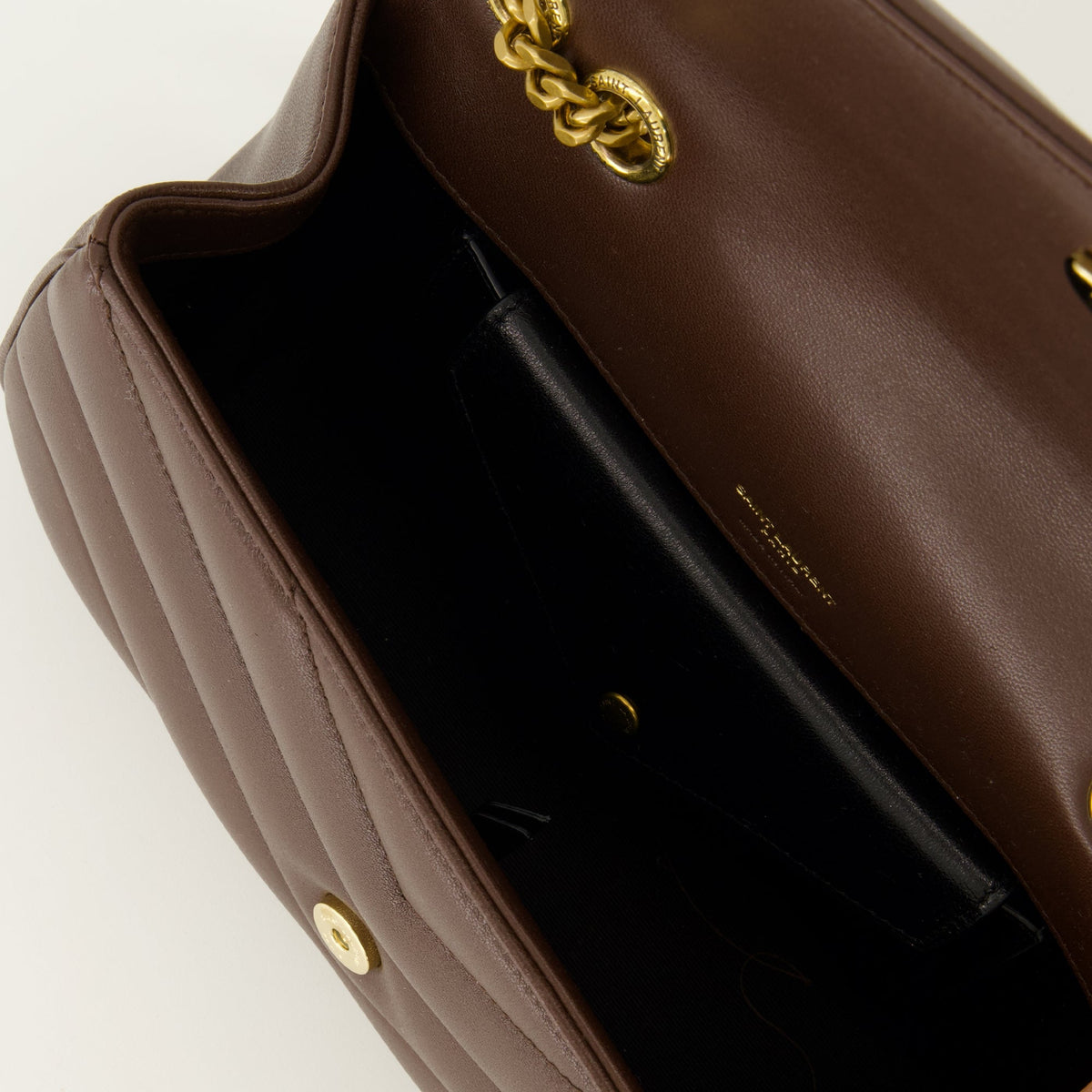 Borsa a spalla Loulou Small in pelle marrone