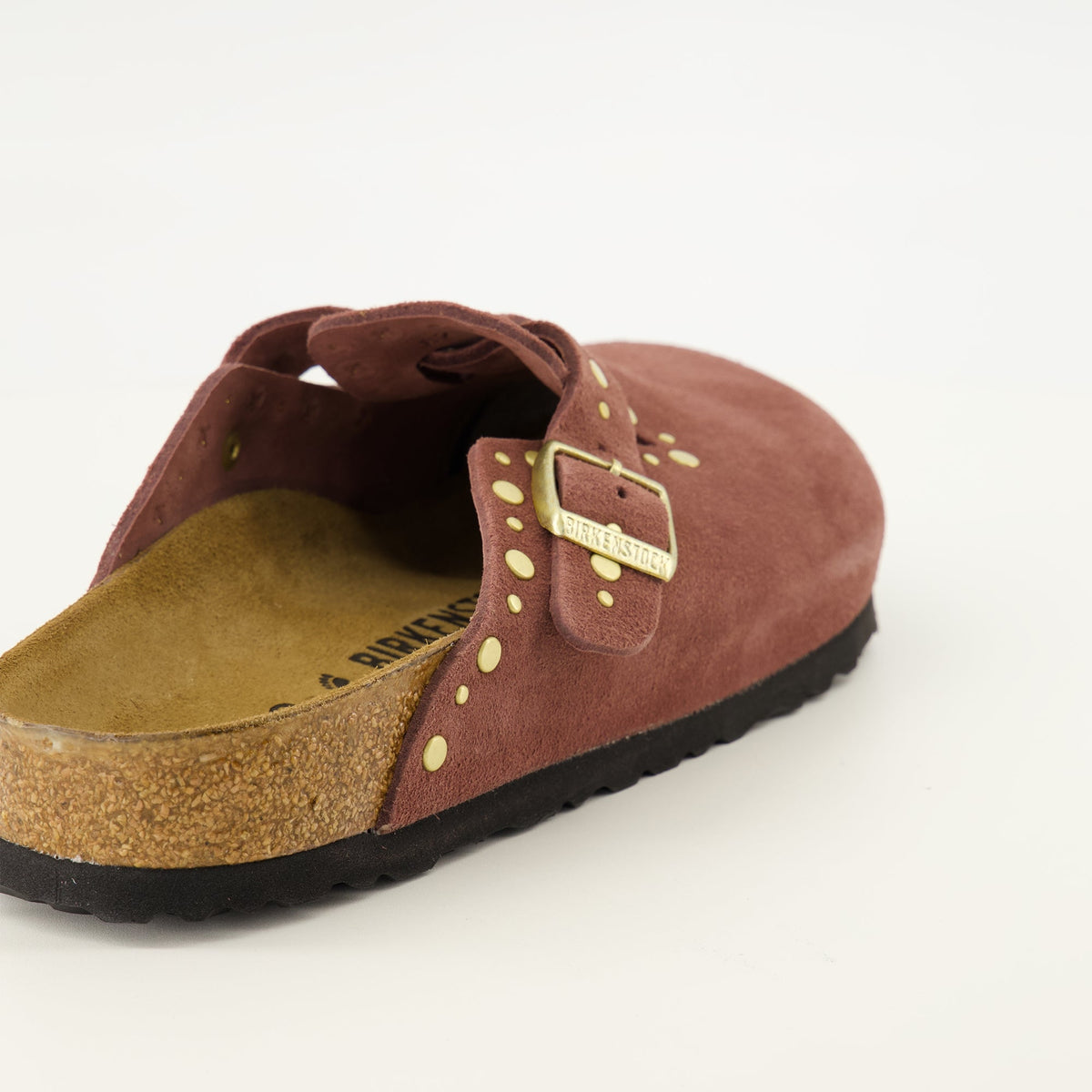 Boston Pink Suede Leather Mules