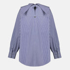 Image of Striped Navy Blouse by Ami PARIS for Unisex - Season Autumn-Winter 2025 - Product detail view 1
