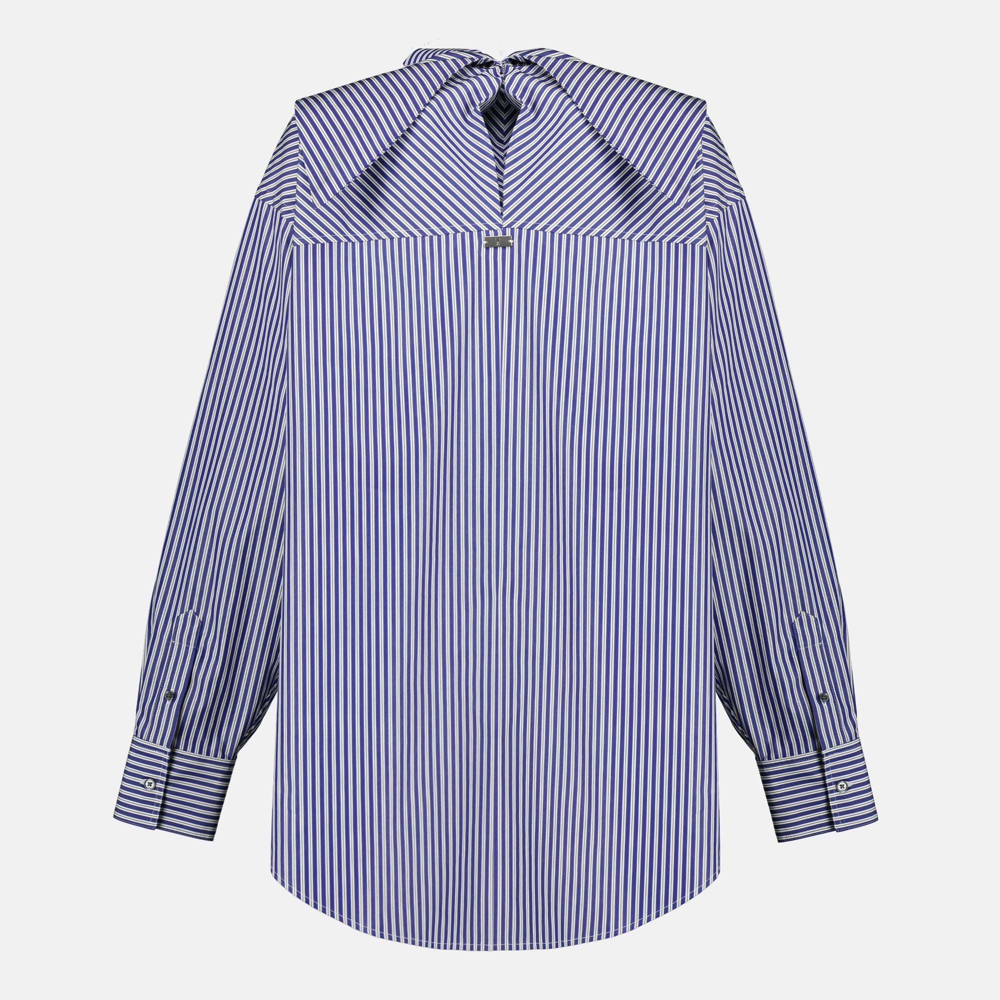 Image of Striped Navy Blouse by Ami PARIS for Unisex - Season Autumn-Winter 2025 - Back View