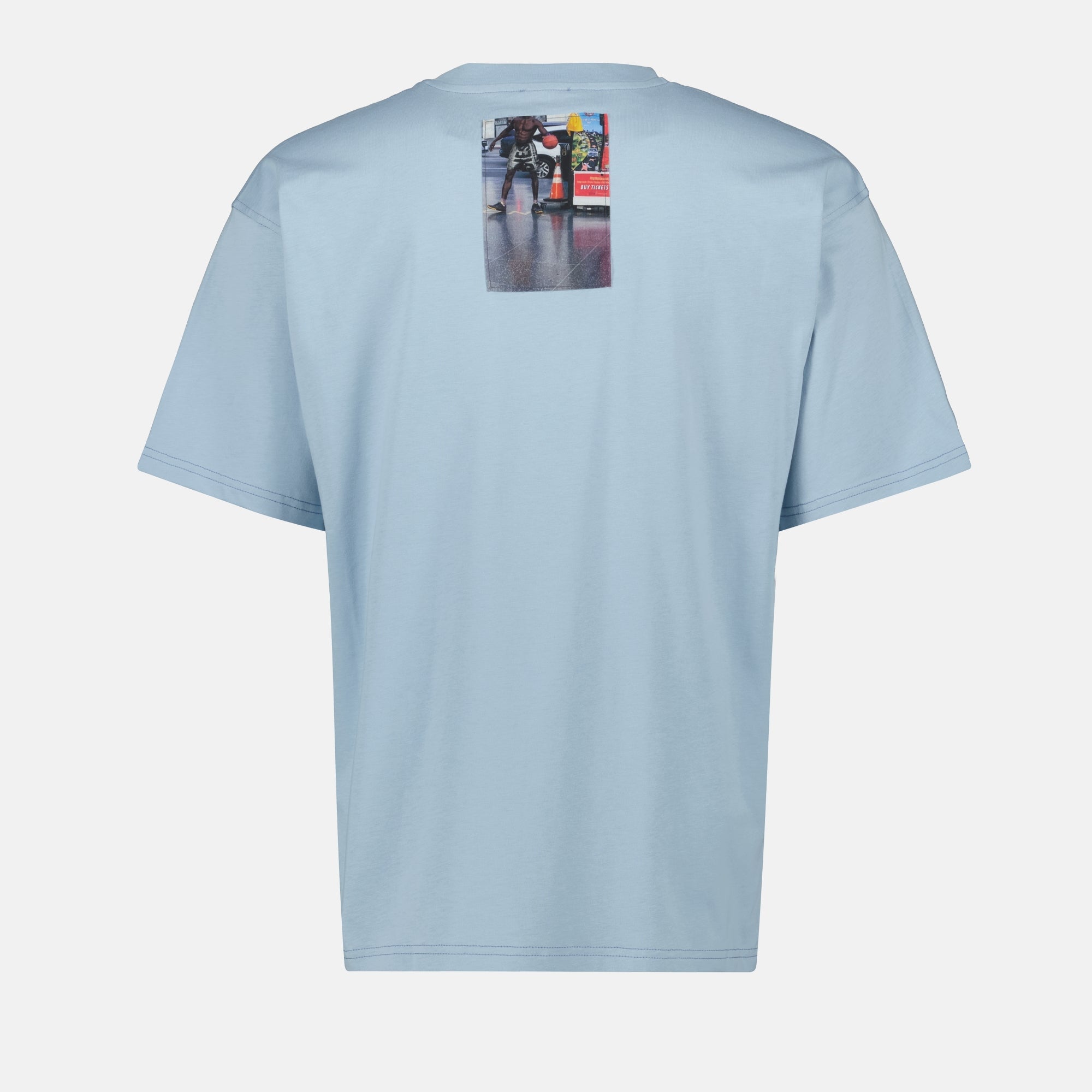 Diesel T-shirt, oversized fit, blue cotton t-shirt, Autumn-Winter 2025, men's fashion