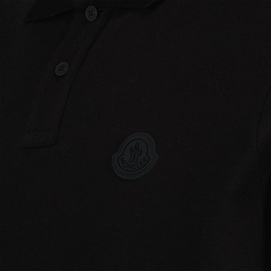 Moncler polo, black cotton polo, luxury men's polo, designer polo, Autumn-Winter 2024 fashion