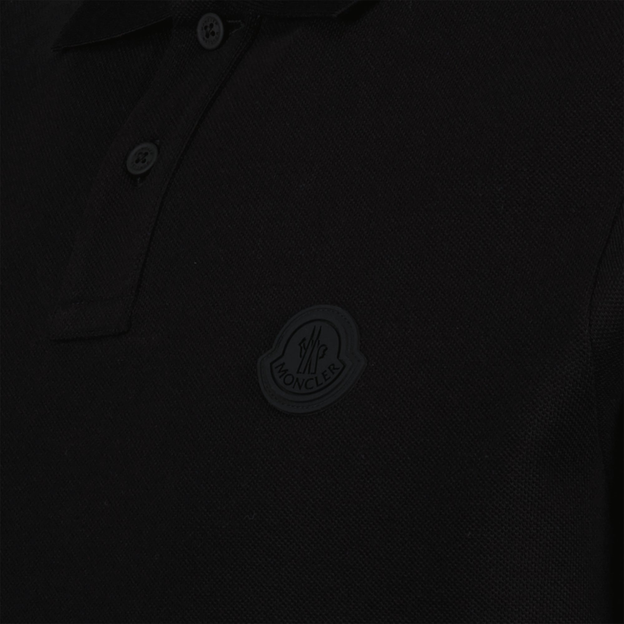 Moncler polo, black cotton polo, luxury men's polo, designer polo, Autumn-Winter 2024 fashion