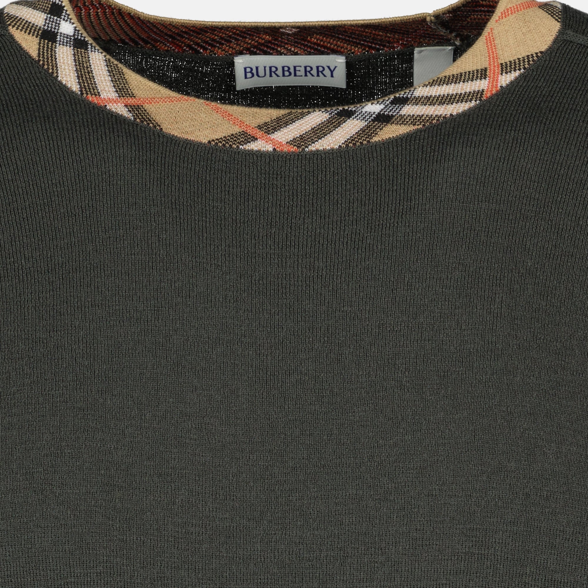 Burberry, Kaki pullover, wool knitwear, Fall-Winter collection, men's fashion