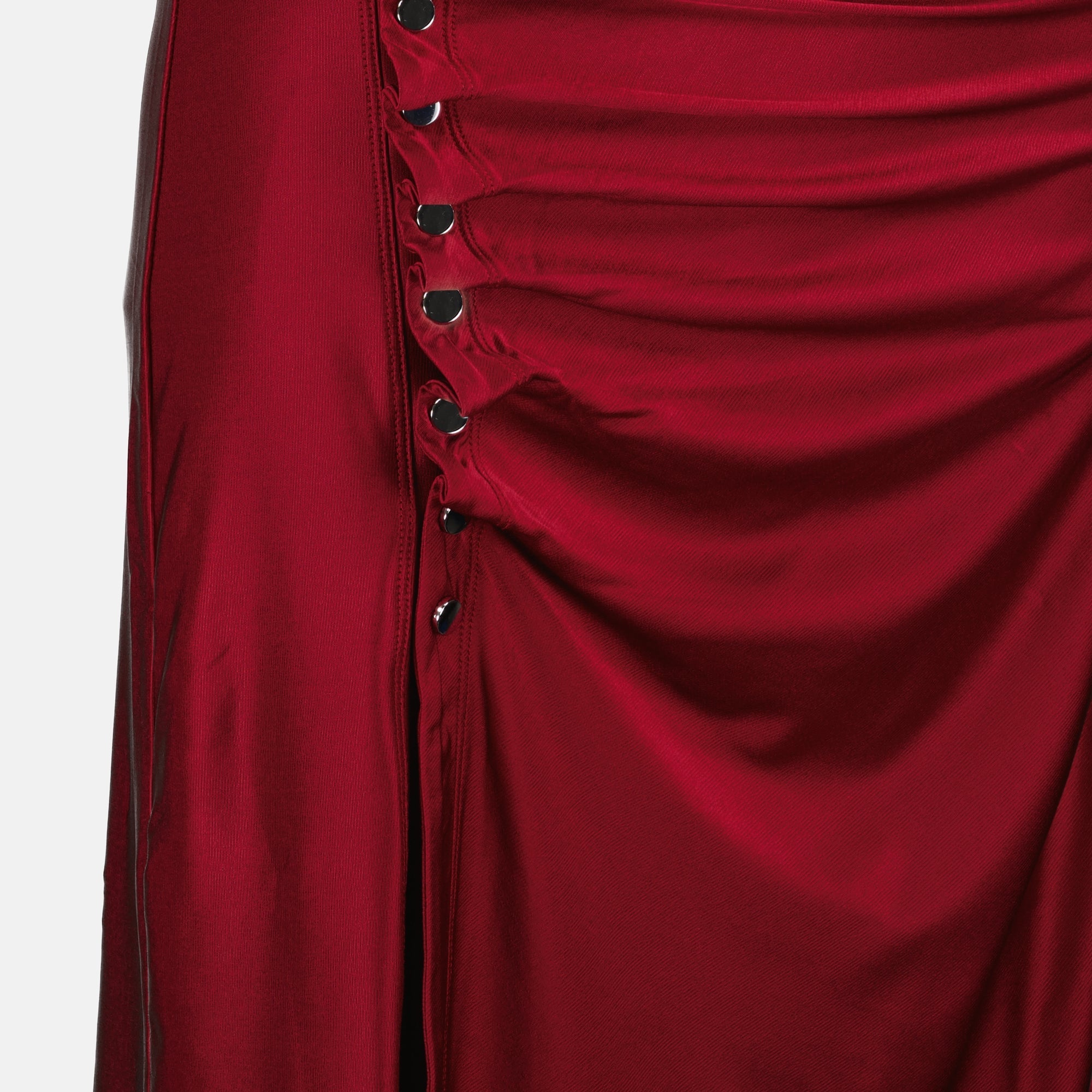 Rabanne Draped Mini Dress | Red | Size 40