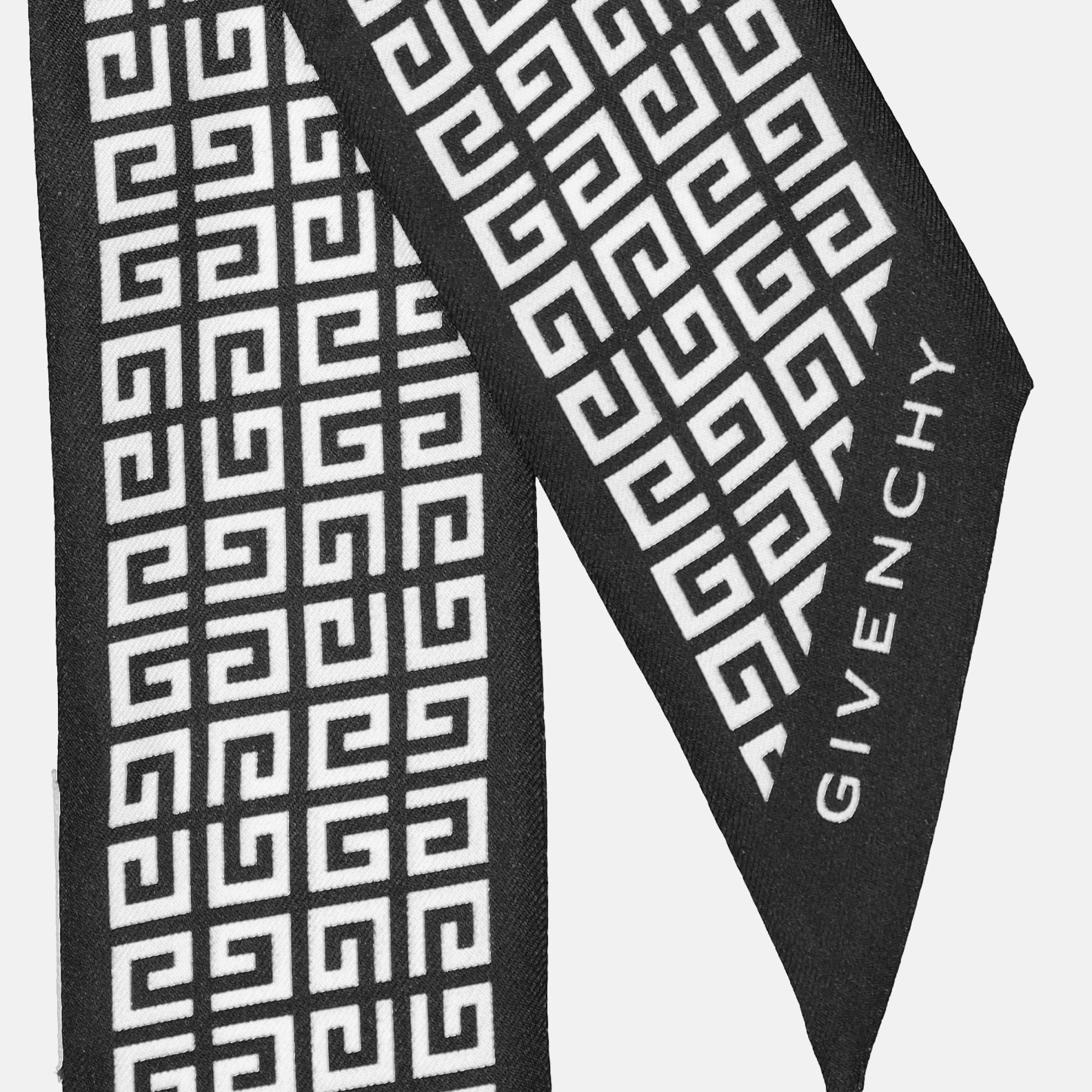 Givenchy, silk bandeau, 4G pattern, fashion accessory, luxury scarf