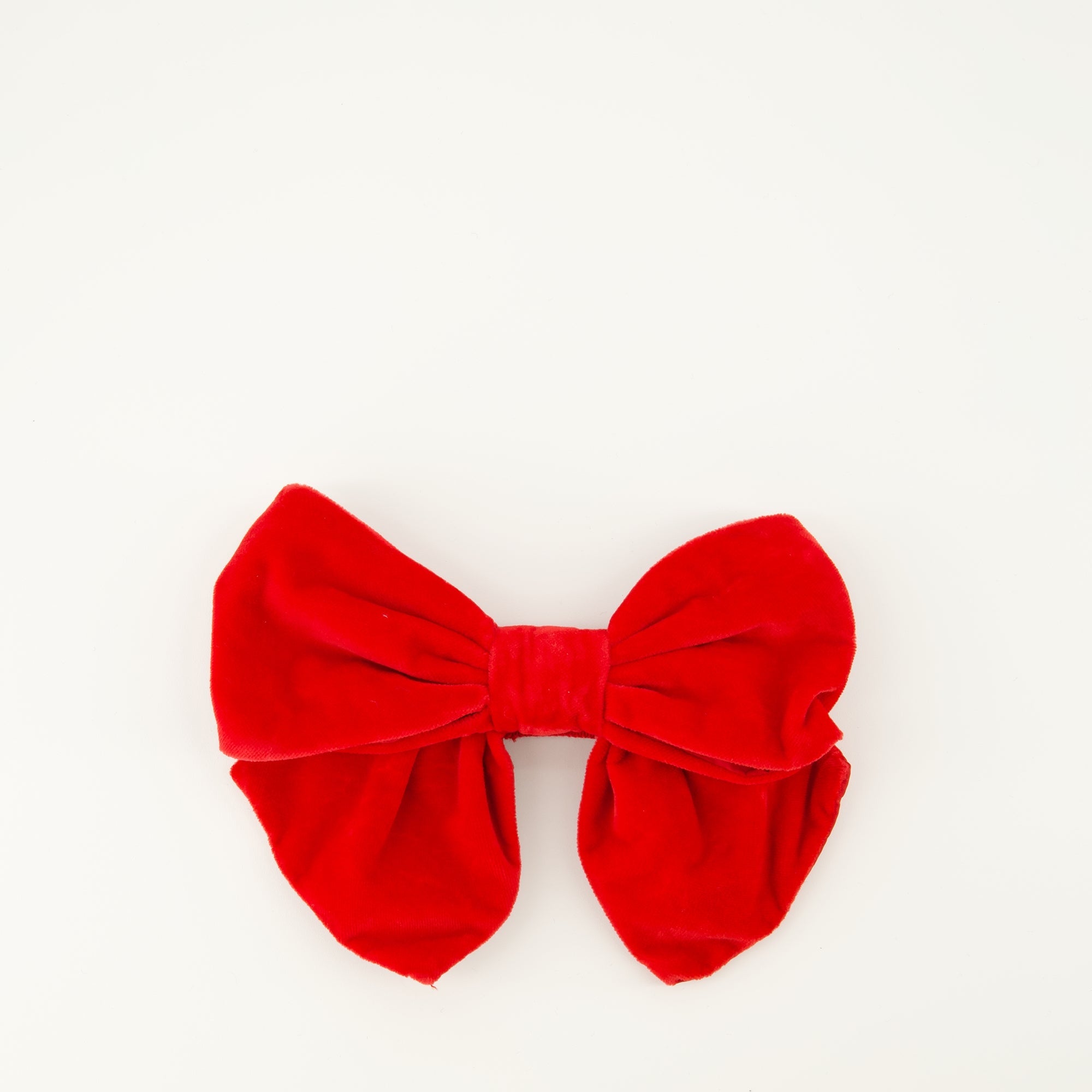 Patou hair accessory, red bow barrette, velvet effect barrette, cotton hair accessory, fall winter 2025 collection