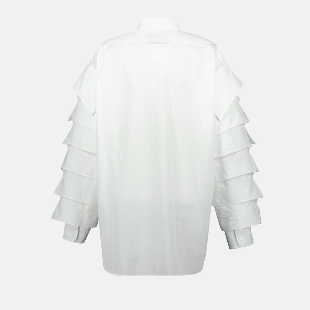 Classic white shirt, Moschino shirt, buttoned cuff shirt, cotton shirt, Spring-Summer collection