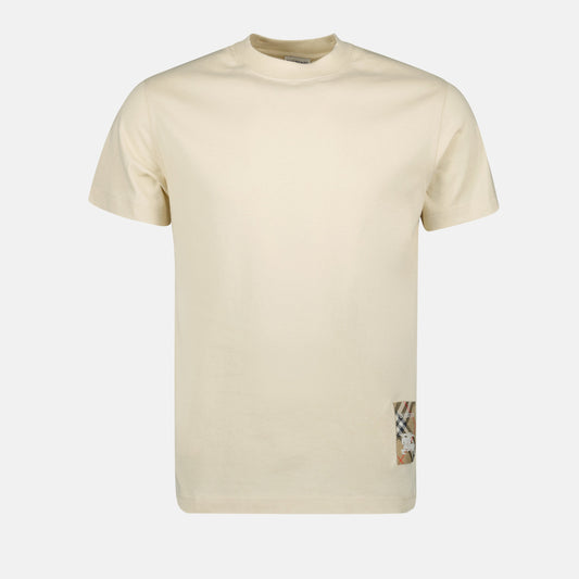 Cavalier T-shirt, Burberry T-shirt, Beige T-shirt, Men's fashion, Cotton T-shirt