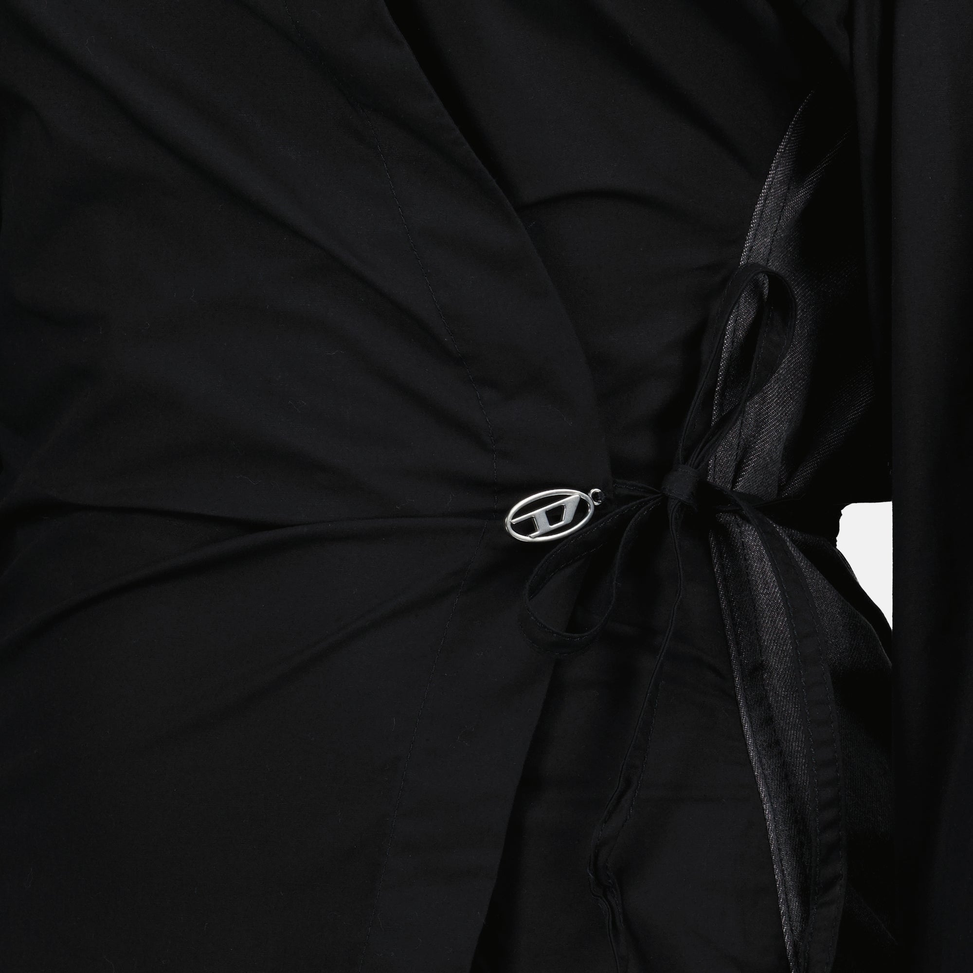 black shirt, cotton shirt, denim back, C-Delphi-Den, stylish shirt