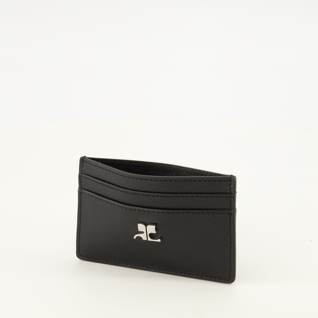 Porte-Cartes AC en Cuir Noir