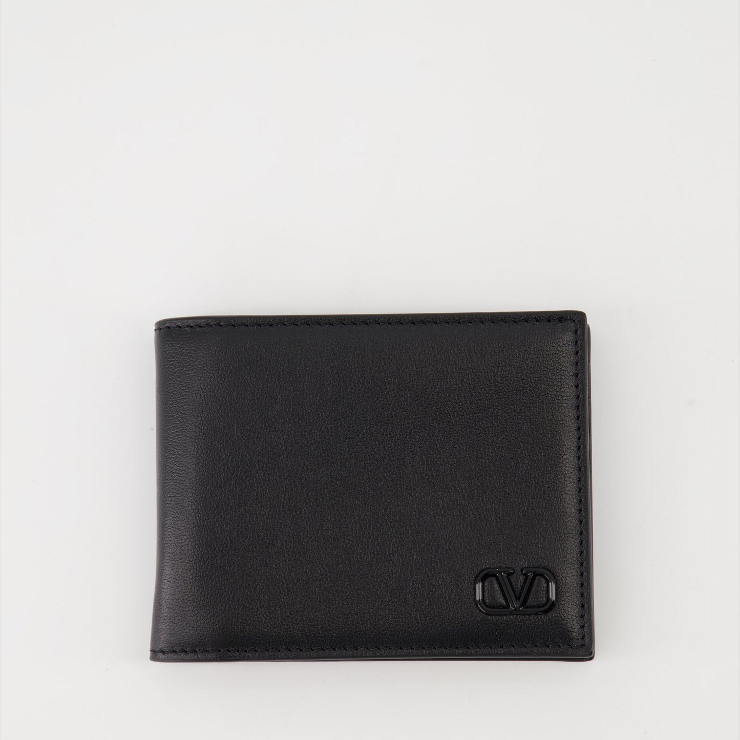 Valentino Garavani, VLogo Leather Wallet, Black Wallet, Luxury Accessories, Men's Fashion